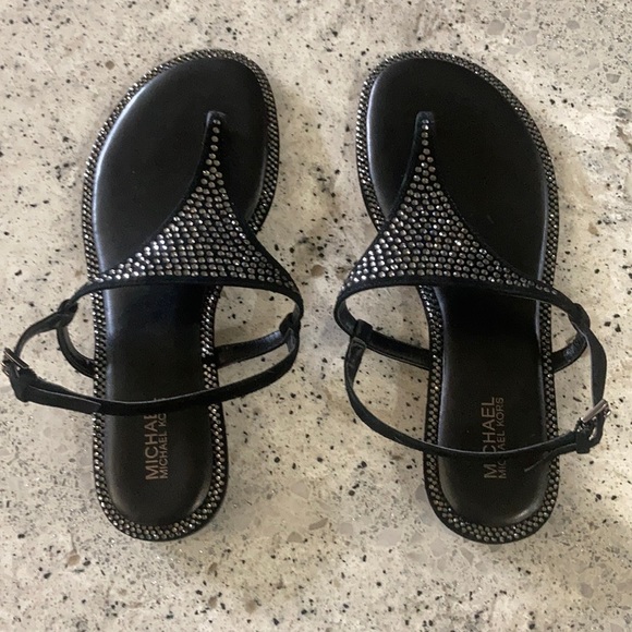 Michael Kors Thong Rhinestone Sandals - Picture 2 of 6